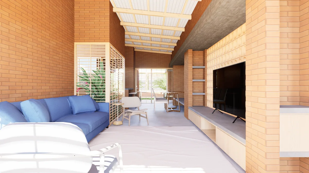 Residência Araruama, Vista frontal